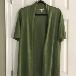 Woven linen cardigan